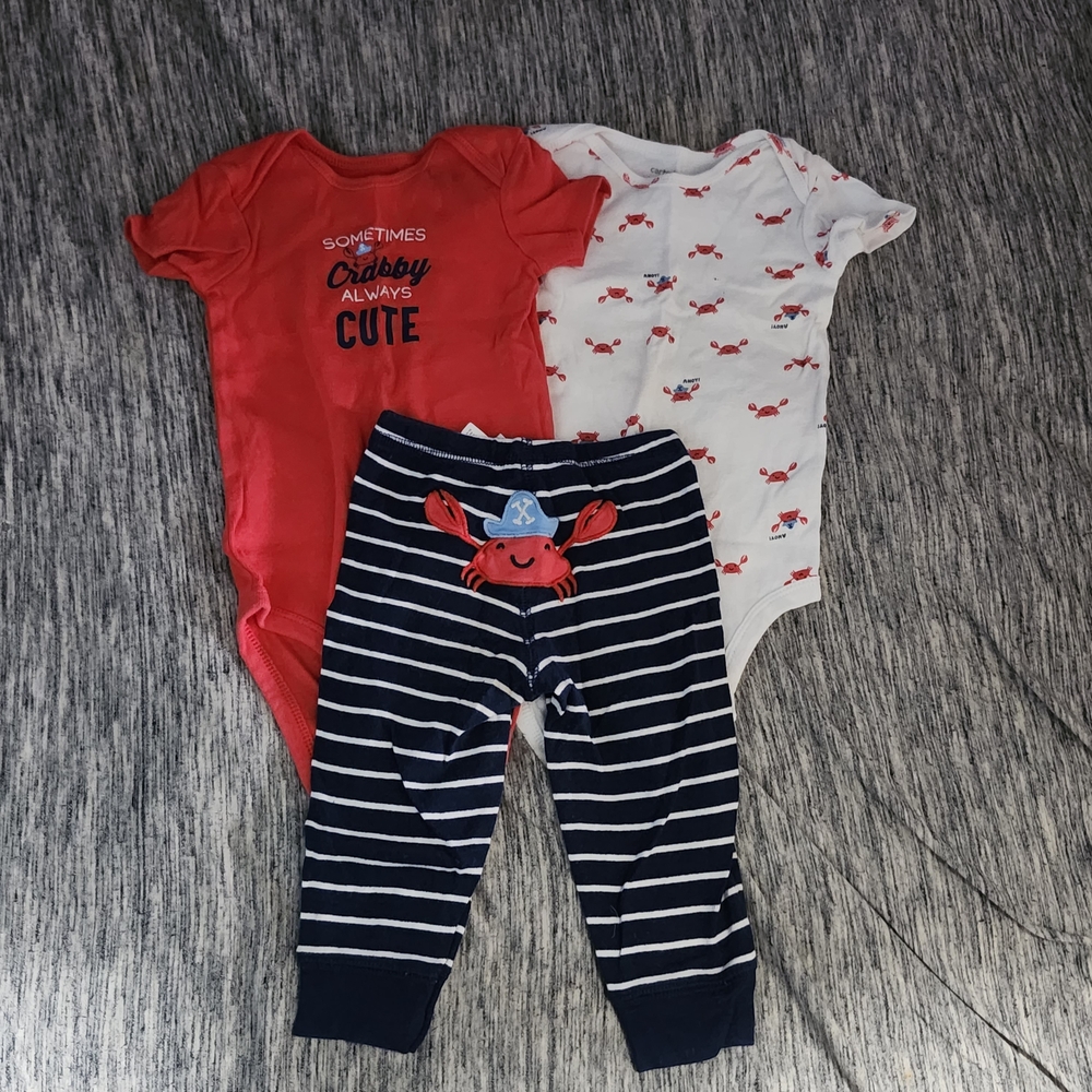 Carter's Crab-Themed Bodysuit Set